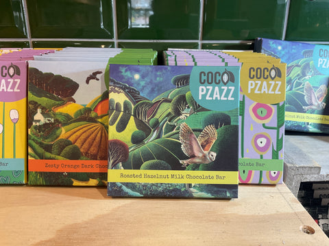 Coco Pzazz Roasted Hazelnut Milk Chocolate Bar