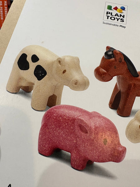Plan Toys Farm Animals Play Set