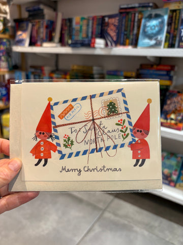 Merry Christmas Elves & Christmas Post Card - Daria Solak
