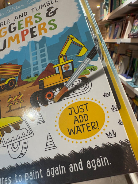 Magic Water Colouring - Rumble and Tumble Diggers & Dumpers