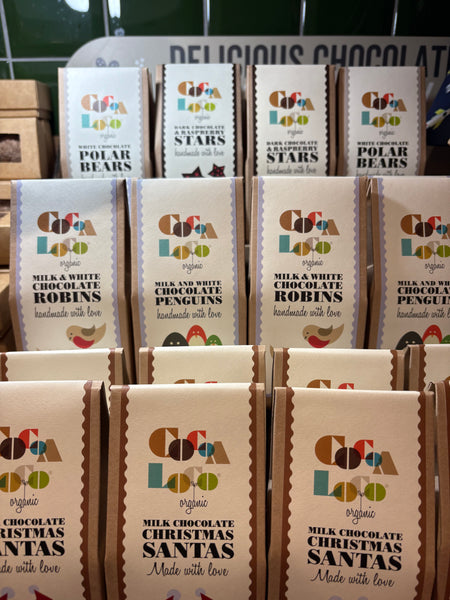 Cocoa Loco Dark Chocolate and Raspberry Stars