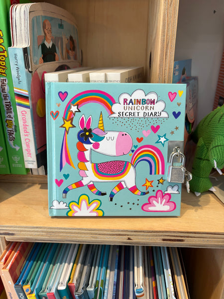 Lockable Secret Diary - Rainbow Unicorn