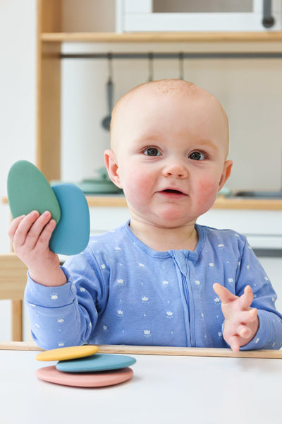 Baby Ellor Silicone Stacking Pebbles - 8 piece set