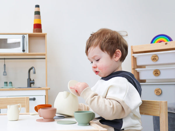 Baby Ellor Silicone Tea Play Set - White