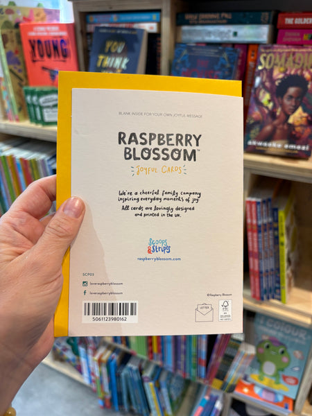 Raspberry Blossom Happy Birthday Fish Card