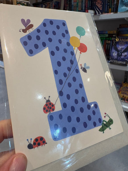 Number 1 Age Card (bugs) - Daria Solak