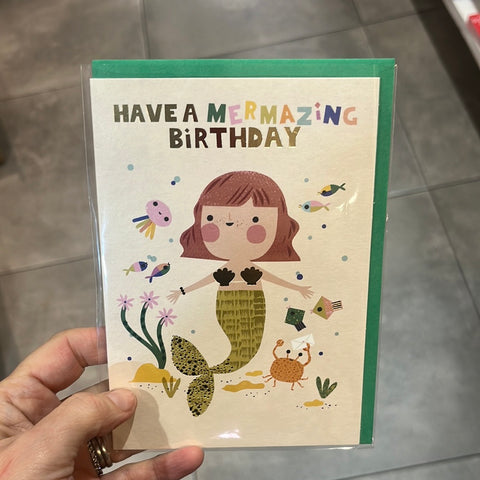 Raspberry Blossom Have a Mermazing Birthday Card