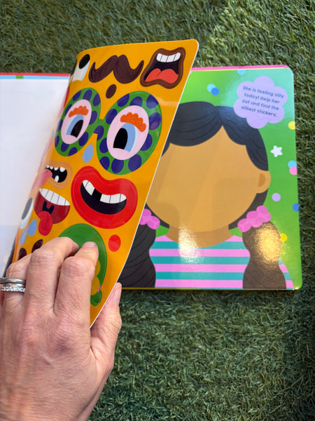 Silly Faces Reusable Silicone Sticker Book