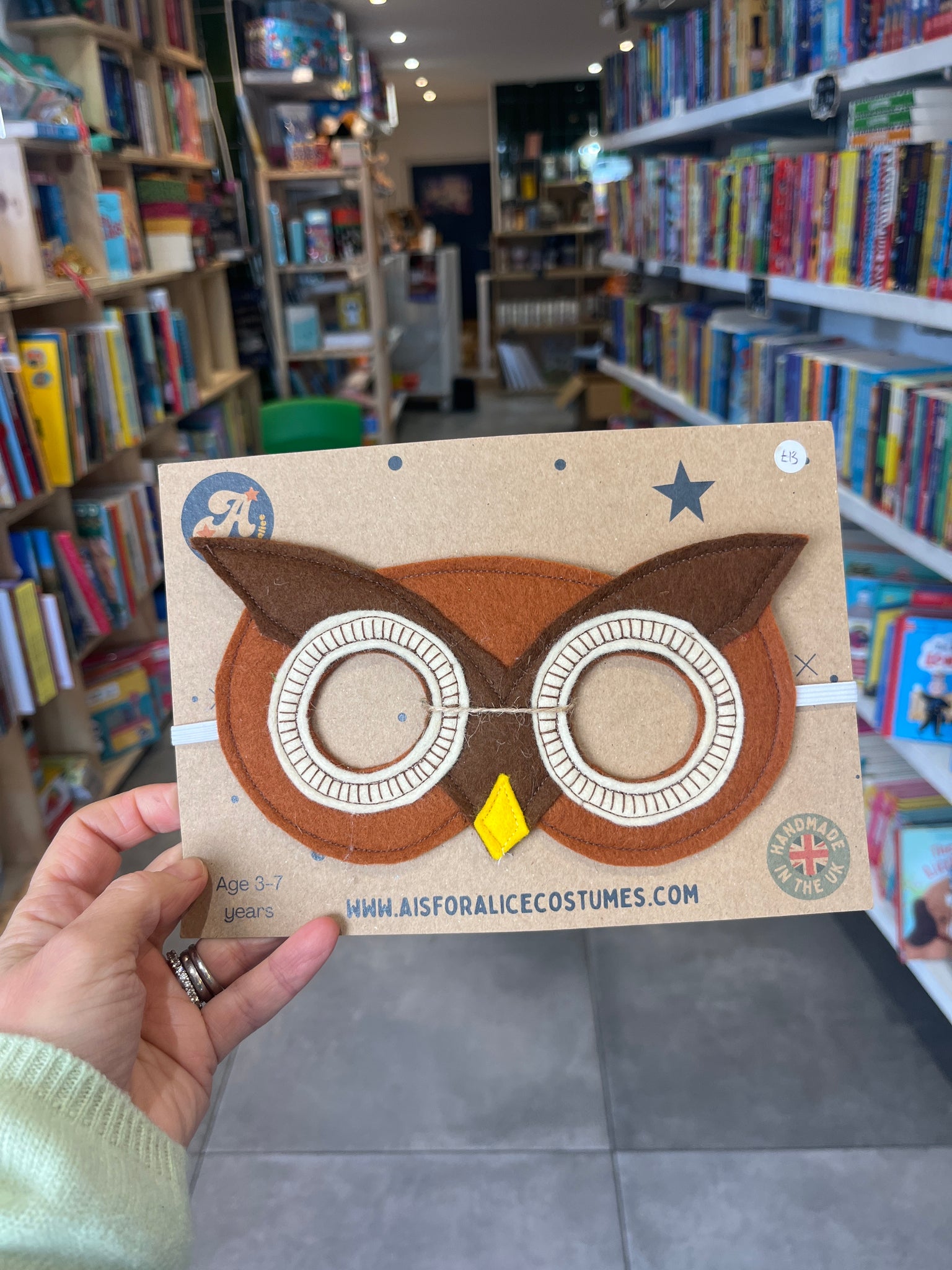 A is for Alice Handmade Owl Mask