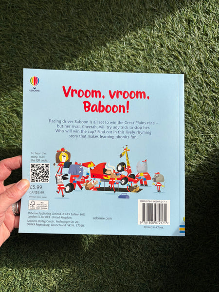 Usborne Phonic Readers Vroom, Vroom, Baboon!