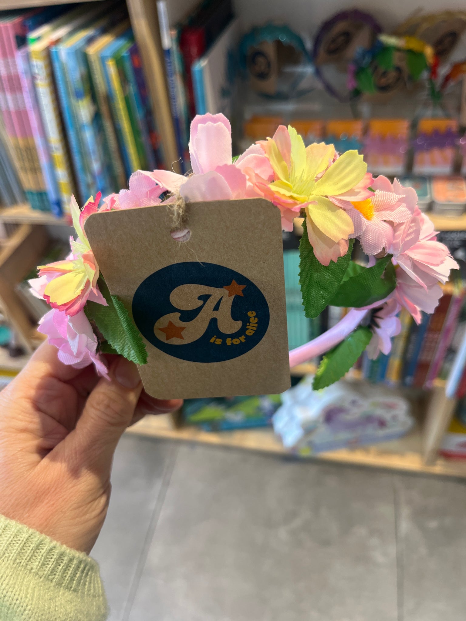 A is for Alice Pink Flower Crown