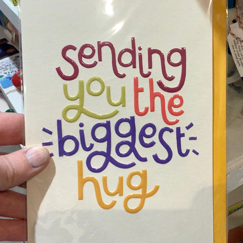 Raspberry Blossom Sending You The Biggest Hug Card