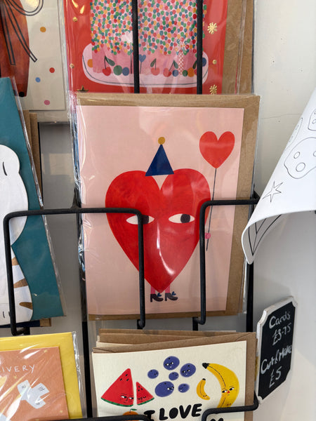 Daria Solak Heart holding balloon Card