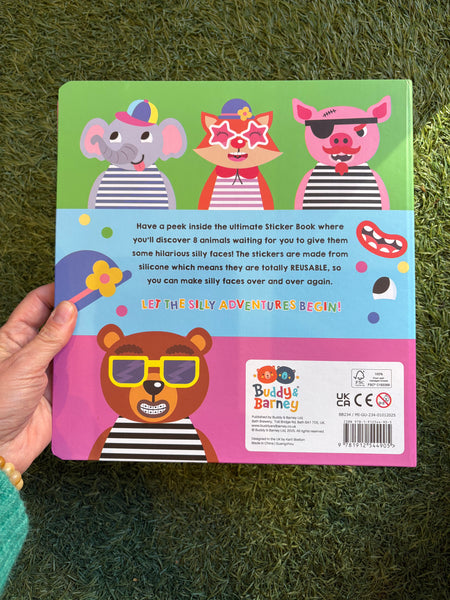 Silly Animals Reusable Silicone Sticker Book