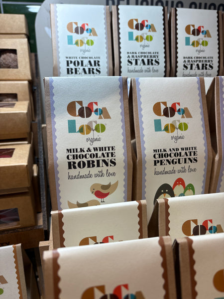 Cocoa Loco Milk and White Chocolate Robins