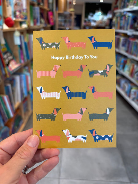Happy Birthday Sausage Dogs Card