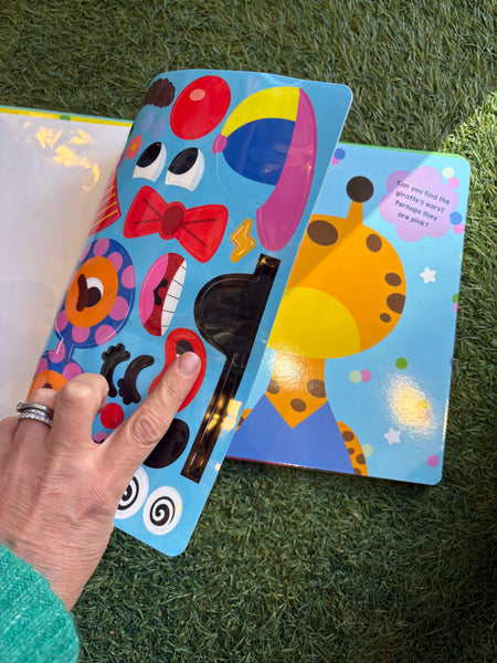 Silly Animals Reusable Silicone Sticker Book