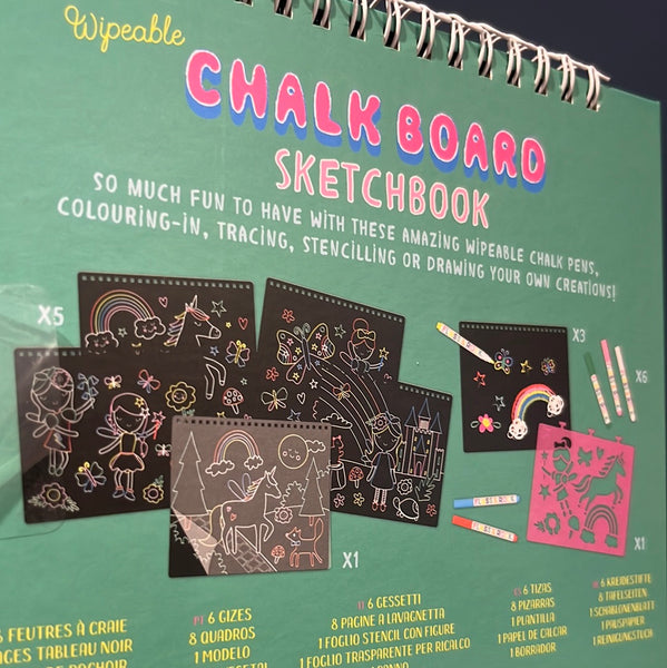 Unicorns Wipeable Chalkboard Sketchbook