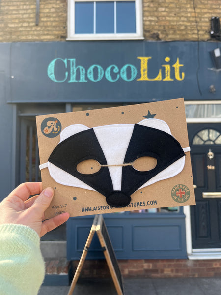 A is for Alice Handmade Badger Mask