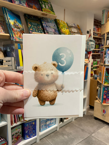 3 Balloon Bear Montagu House Card