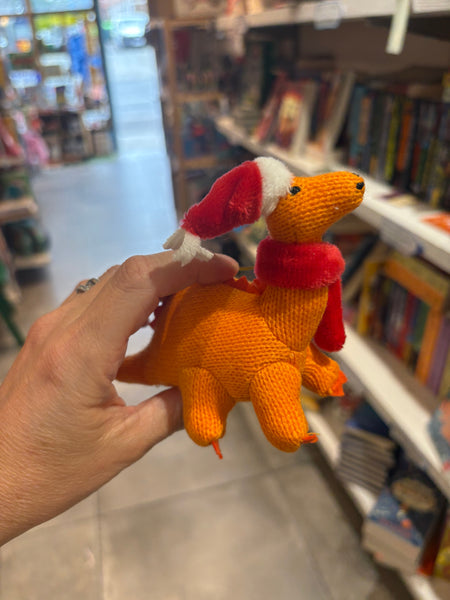 Knitted Diplodocus Christmas Bauble