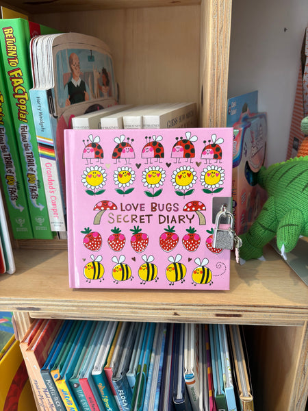 Lockable Secret Diary - Love Bugs