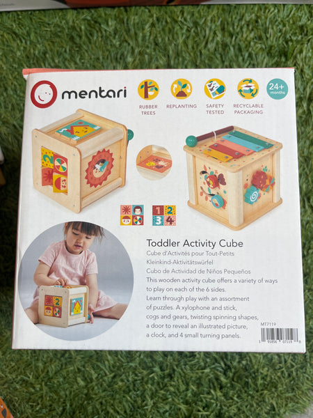 Wooden Toddler Activity Cube