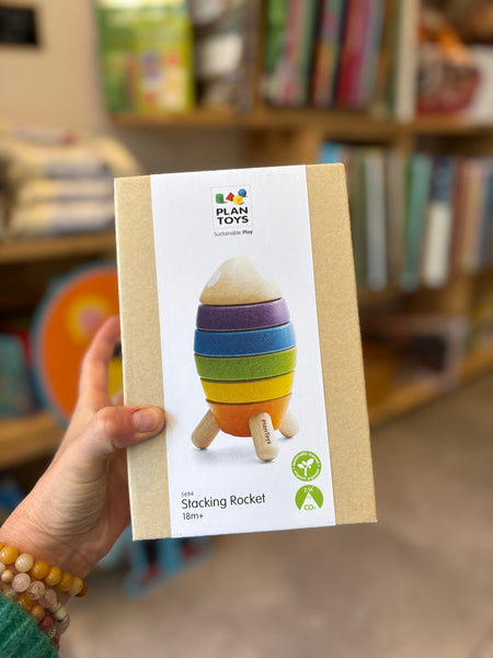 Plan Toys Wooden Stacking Rocket