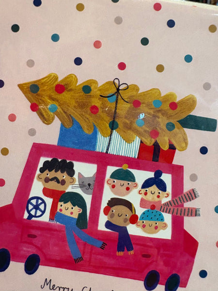 Merry Christmas Family Car Card - Daria Solak