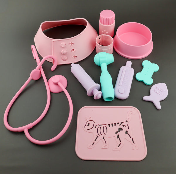 Baby Ellor Silicone Veterinary Set - Blue