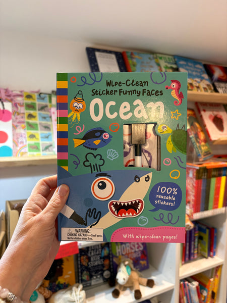 Wipe-Clean Sticker Funny Faces OCEAN