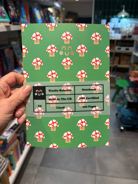 Studio Boketto Mushroom Premium Lined Notebook