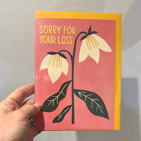 Raspberry Blossom Sorry For Your Loss Card