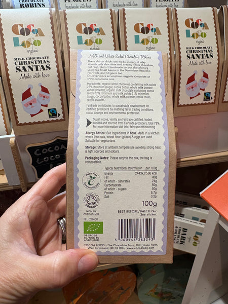 Cocoa Loco Milk and White Chocolate Robins