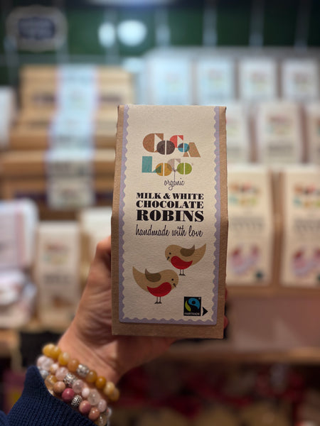 Cocoa Loco Milk and White Chocolate Robins
