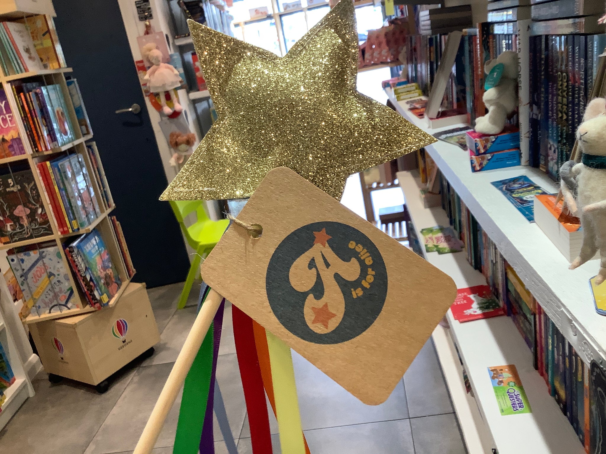 A is for Alice Glitter Gold Wand