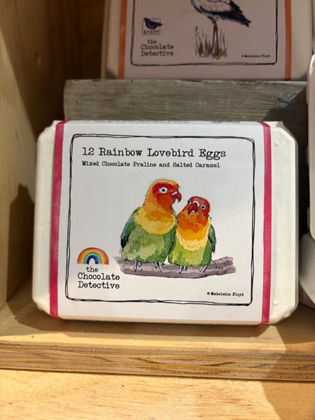 The Chocolate Detectives- 12 Rainbow Lovebird Eggs
