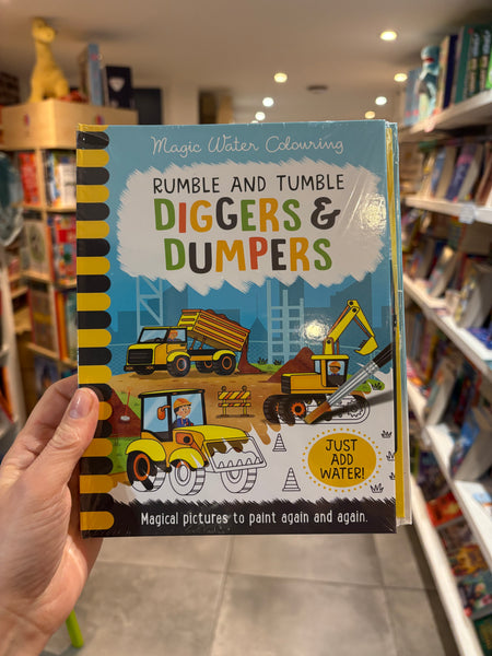 Magic Water Colouring - Rumble and Tumble Diggers & Dumpers