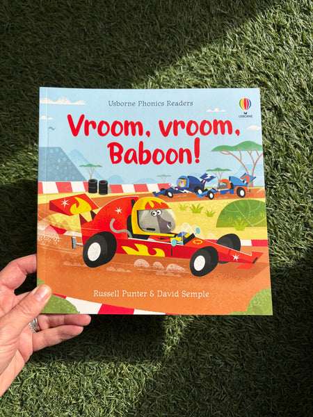 Usborne Phonic Readers Vroom, Vroom, Baboon!