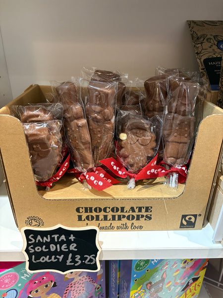 Cocoa Loco Milk Chocolate Santa Lolly