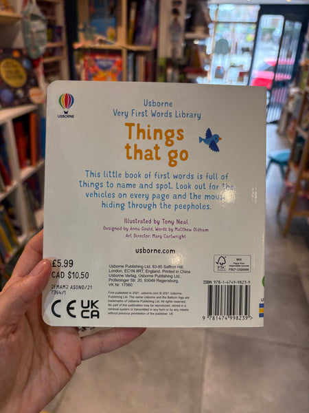 Usborne Very First Words Library Things That Go
