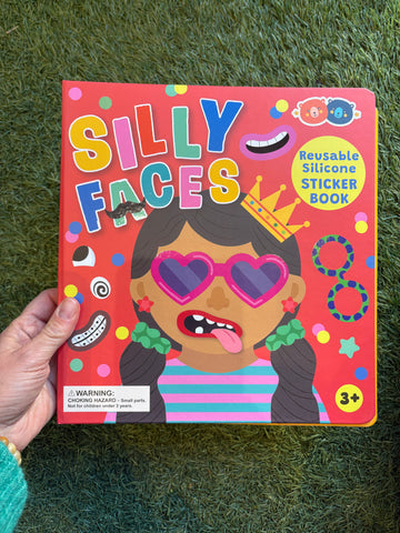 Silly Faces Reusable Silicone Sticker Book