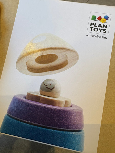 Plan Toys Wooden Stacking Rocket