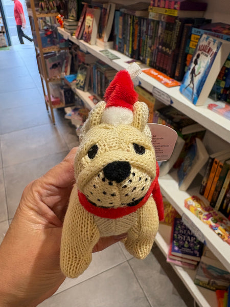 Knitted French Bulldog Christmas Bauble