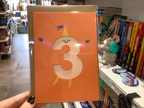 Rumble Cards Number 3 Die Cut Card