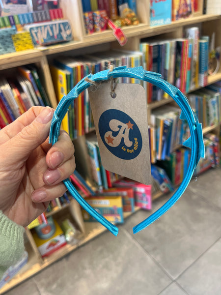 A is for Alice Turquoise Star Headband