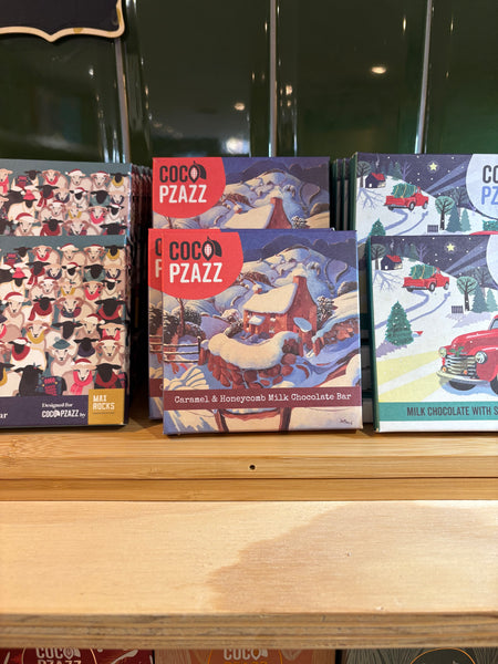 Coco Pzazz Caramel & Honeycomb Milk Chocolate Bar