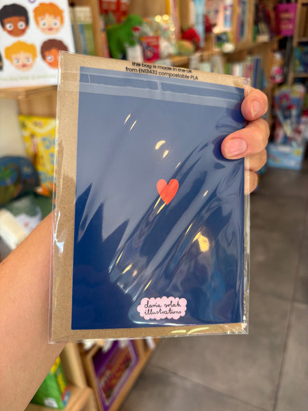 Daria Solak Heart holding balloon Card
