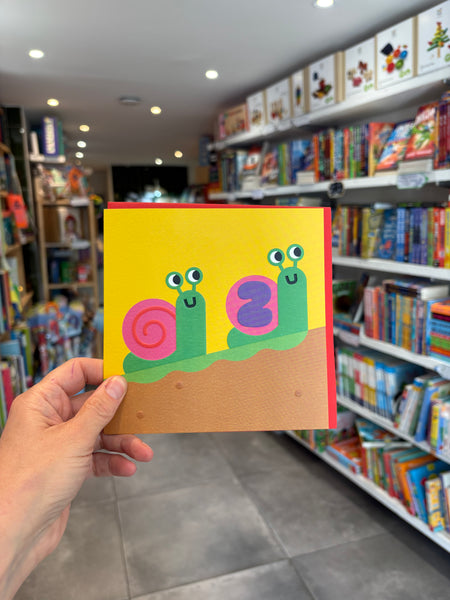 Studio Boketto Snug as a Bug 2 Snails Birthday Card