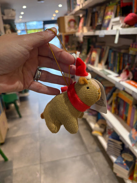 Capybara Knitted Christmas Bauble